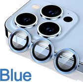 Iphone 14 Pro - Iphone 14 Pro Max -blauw - mat - camera lens - Lens beschermer - metaal - Telefoon accessoires