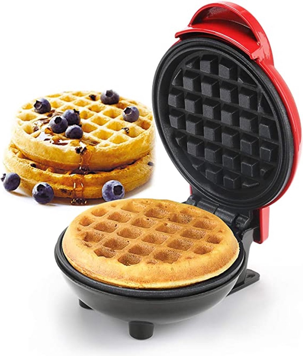 Mini Wafflera Máquina Hot Cake Pequeña Wafflera Cuher CM-RED01