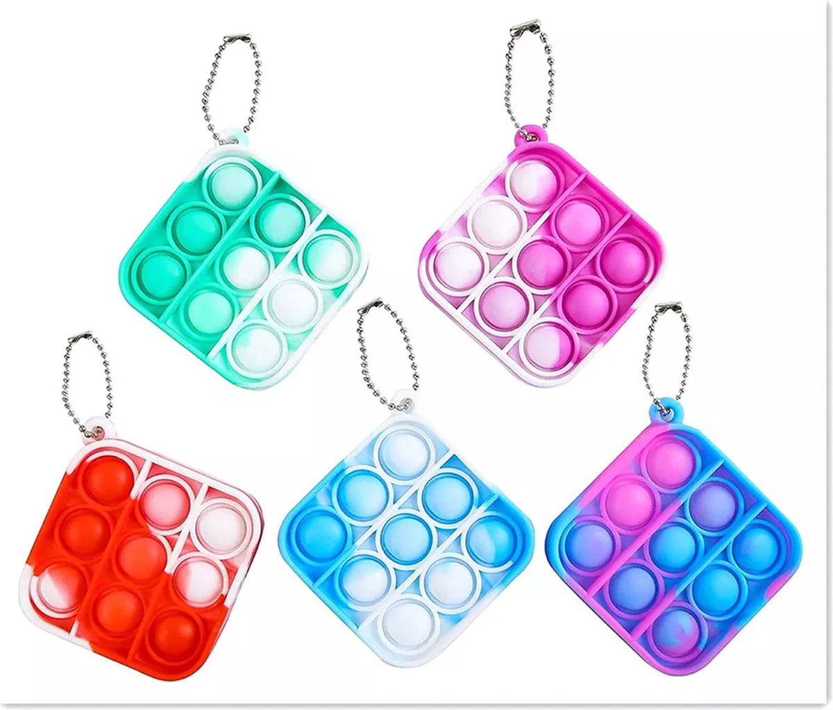Pop it sleutelhanger fidget toys speelgoed jongens meisjes