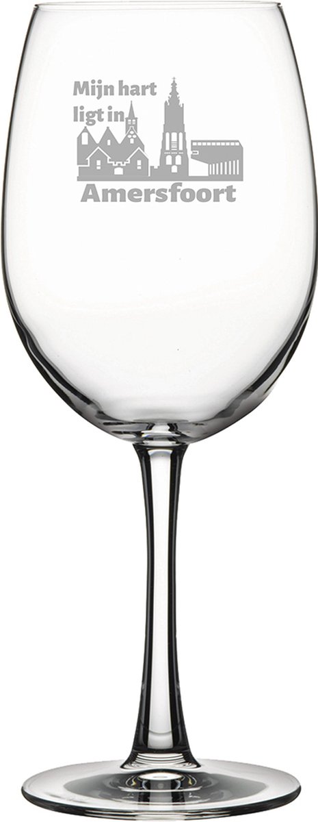 Gegraveerde Rode wijnglas 58cl Amersfoort