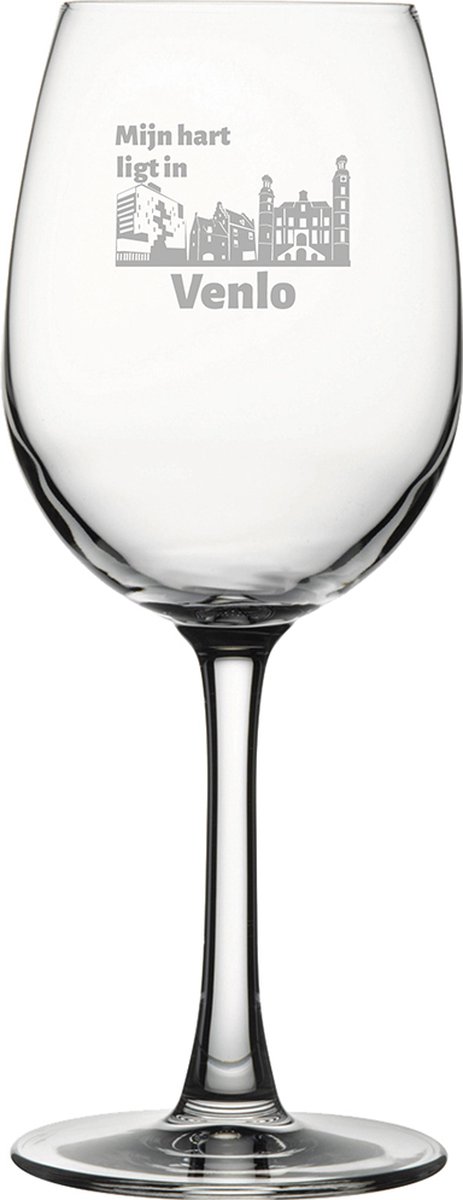 Gegraveerde witte wijnglas 36cl Venlo