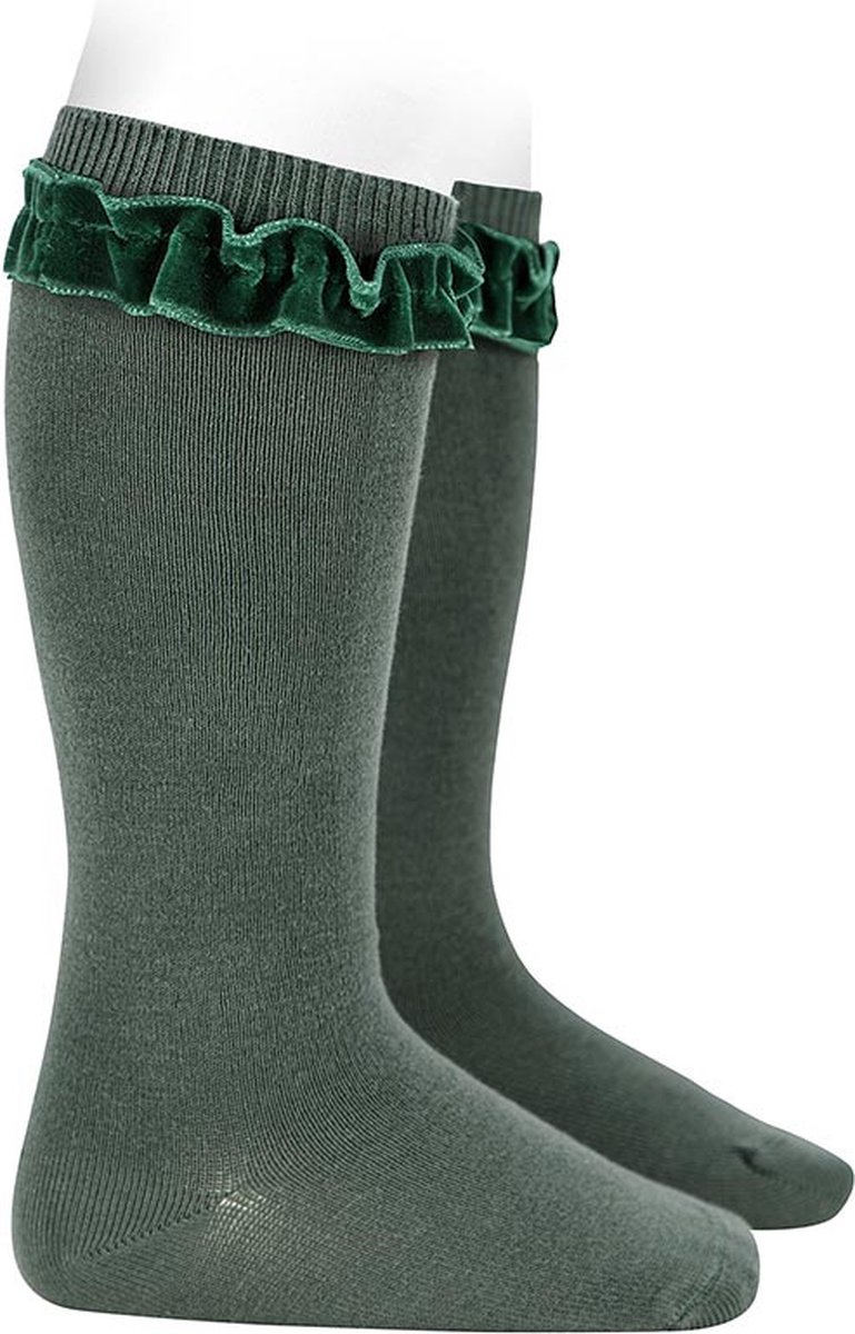 Cóndor Kniekous Velvet Roezel | 2459/2 | Pine/Donkergroen | 6-12 mnd | maat 0