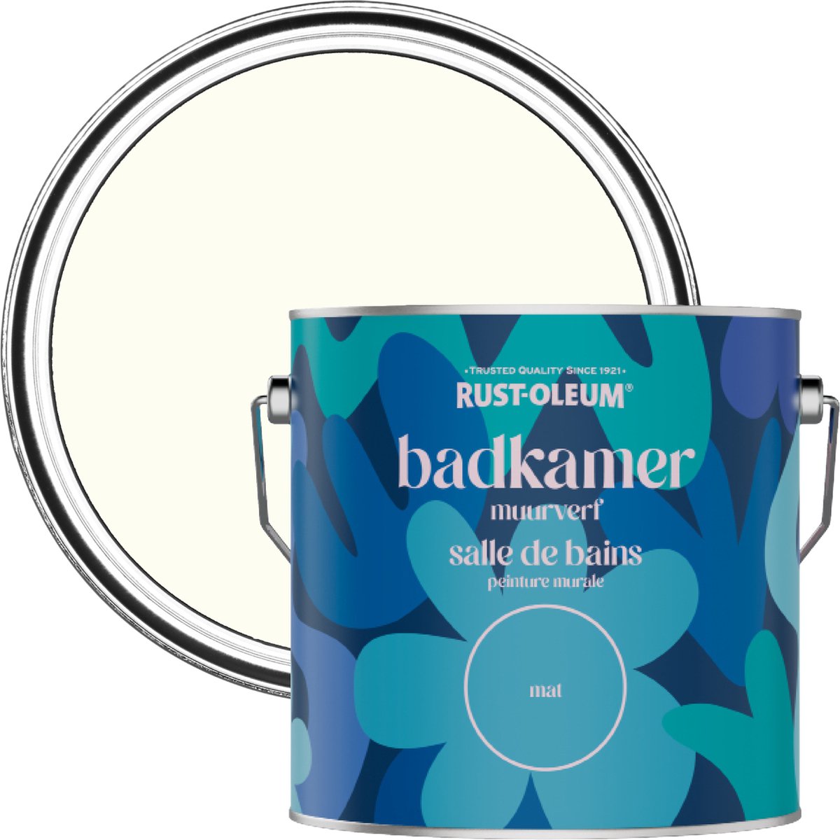 Rust-Oleum Wit Badkamer muurverf - Porselein 2,5L