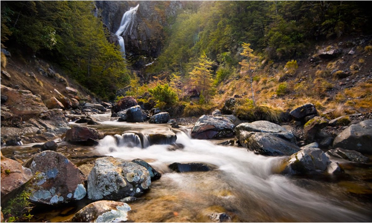 Fotobehang - Ohakune - Waterfalls in New Zealand.