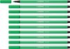 STABILO Pen 68 - Premium Viltstift - Licht Smaragdgroen - Doos 10 stuks