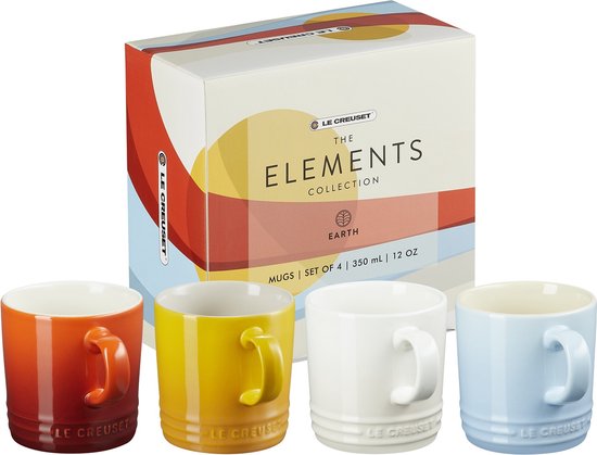 Le Creuset Tasses à Café Elements 200 ml - 4 Pièces | bol