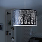 INSPIRE - Hanglamp FOREST - Natuurlijke hanglamp - 3 lampen - 3 x E27 60W - Ø40 cm x H. 23 cm - Metaal - Zwart