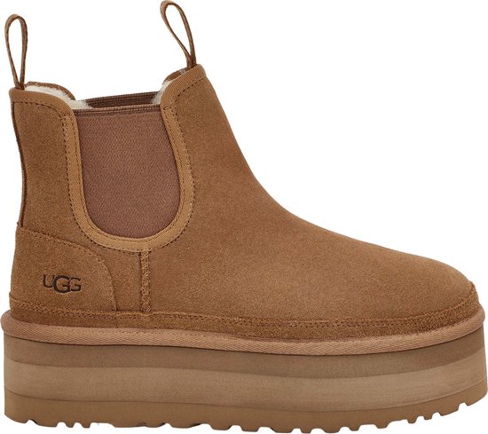 Foto: Ugg neumel platform chelsea w volwassenen half hoge schoenen kleur oranje maat 37