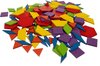 Afbeelding van het spelletje Houten puzzel met geometrische vormen – Mozaïek – Tangram - Set van 155