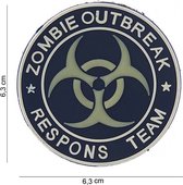 101 Inc Embleem 3D Pvc  1 Zombie Outbreak Respons Team  13005