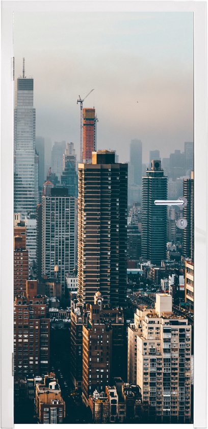 Deursticker New York - Skyline - Amerika - 75x205 cm - Deurposter