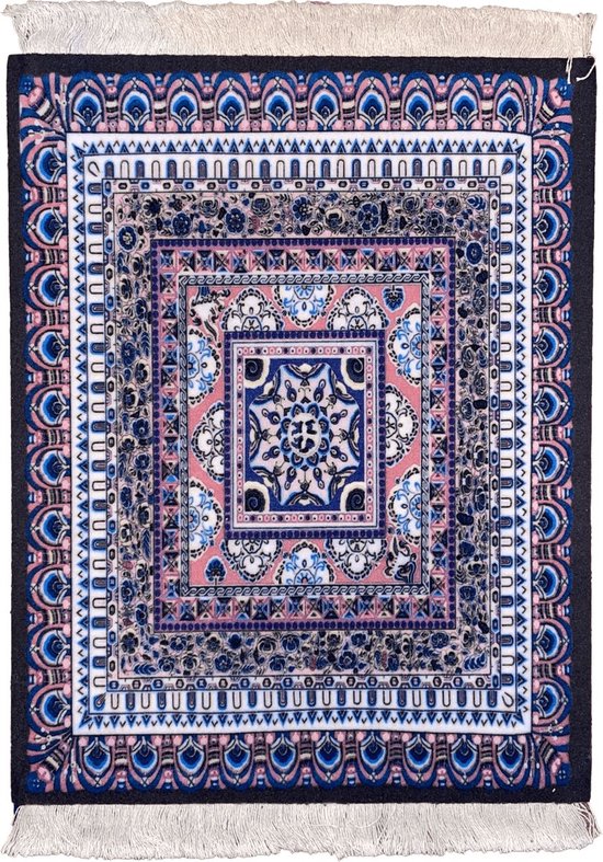 MuisMaatje - Perzisch Tapijt Muismat - Type: Purple Code - Perzisch Muismatje - Zachte Muismat met touwtjes
