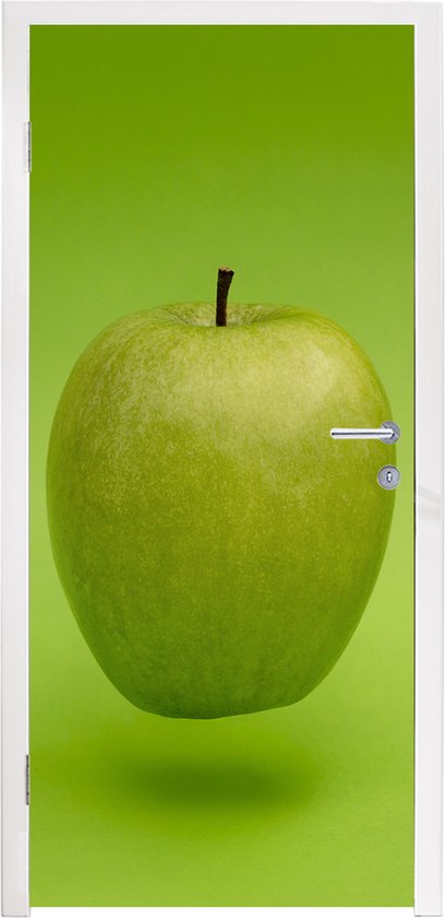 Deursticker Fruit - Appel - Groen - 95x235 cm - Deurposter