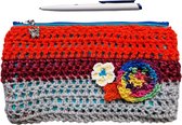 Toetie & Zo - Etui - Crochet - Oranje - Grijs - Blauw - Rose - 22x14cm
