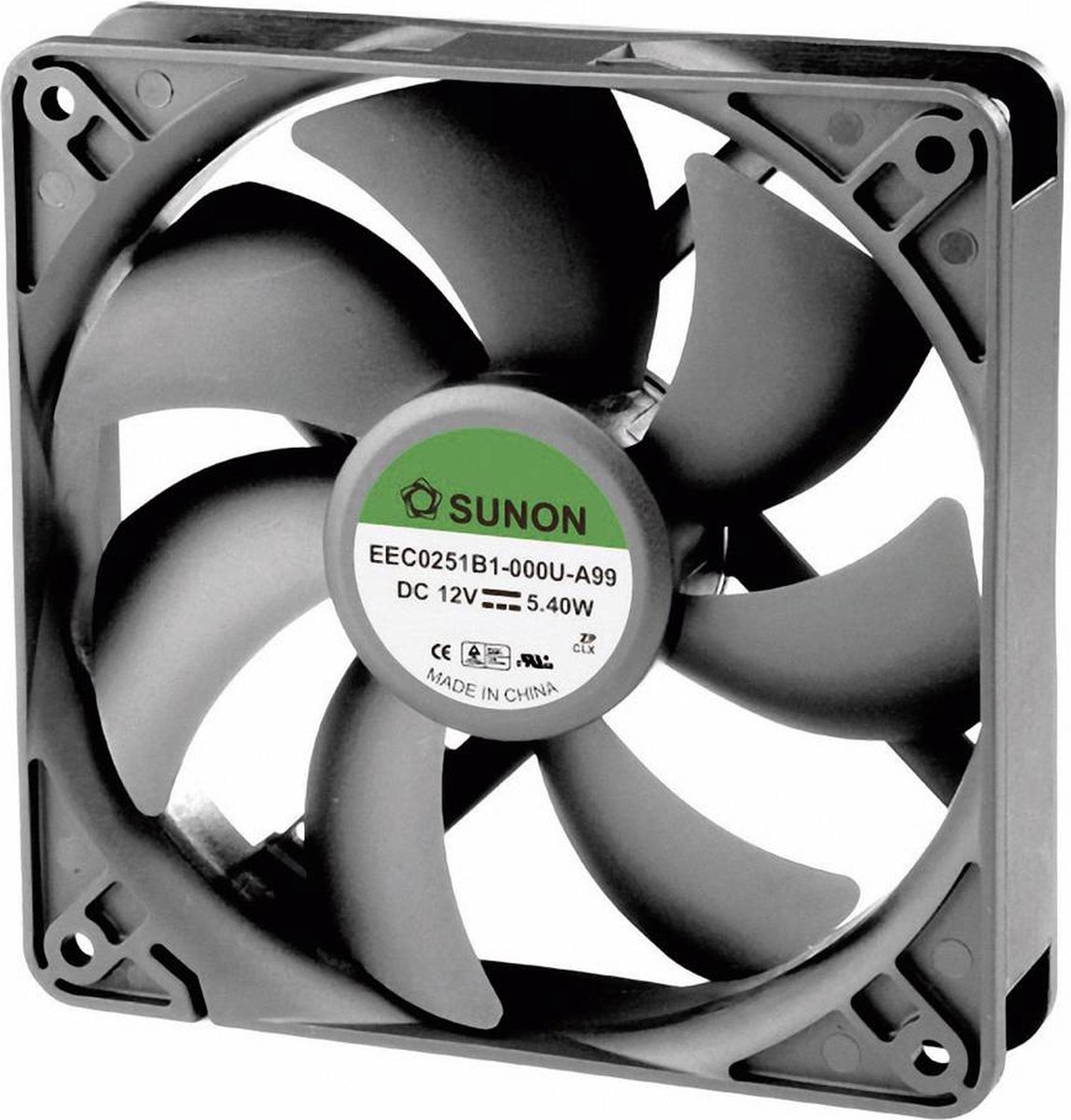 Sunon EEC0251B1-000U-A99 Axiaalventilator 12 V/DC 183.83 m³/h (l x b x h) 120 x 120 x 25 mm