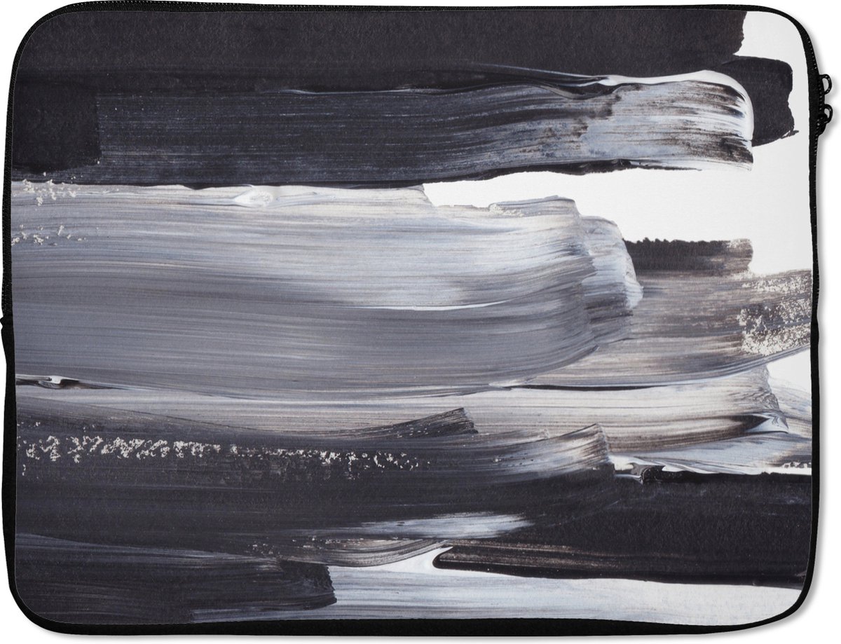 Laptophoes - Verf - Zwart - Abstract - Design - Laptopcover - Laptop case - 15 6 Inch