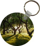 Sleutelhanger - Bomen - Natuur - Zon - Plastic - Rond - Uitdeelcadeautjes