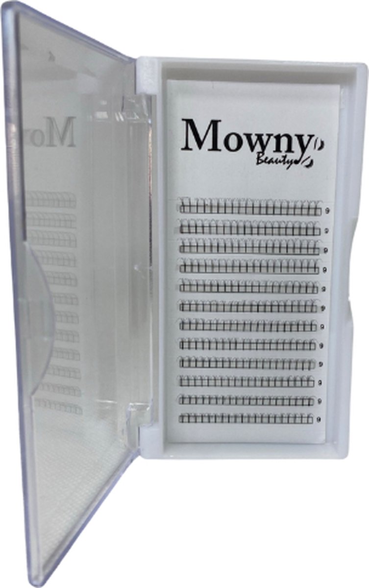 Mowny Beauty - Wimperextensions - 3D Premade Fans - 9mm 0,07mm D-krul - Natuurlijke Wimperextensions - Russisch volume