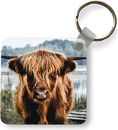 Sleutelhanger - Uitdeelcadeautjes - Koeien - Schotse hooglander - Bruin - Natuur - Plastic