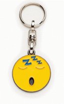 Emoji metalen sleutelhanger - sleeping face