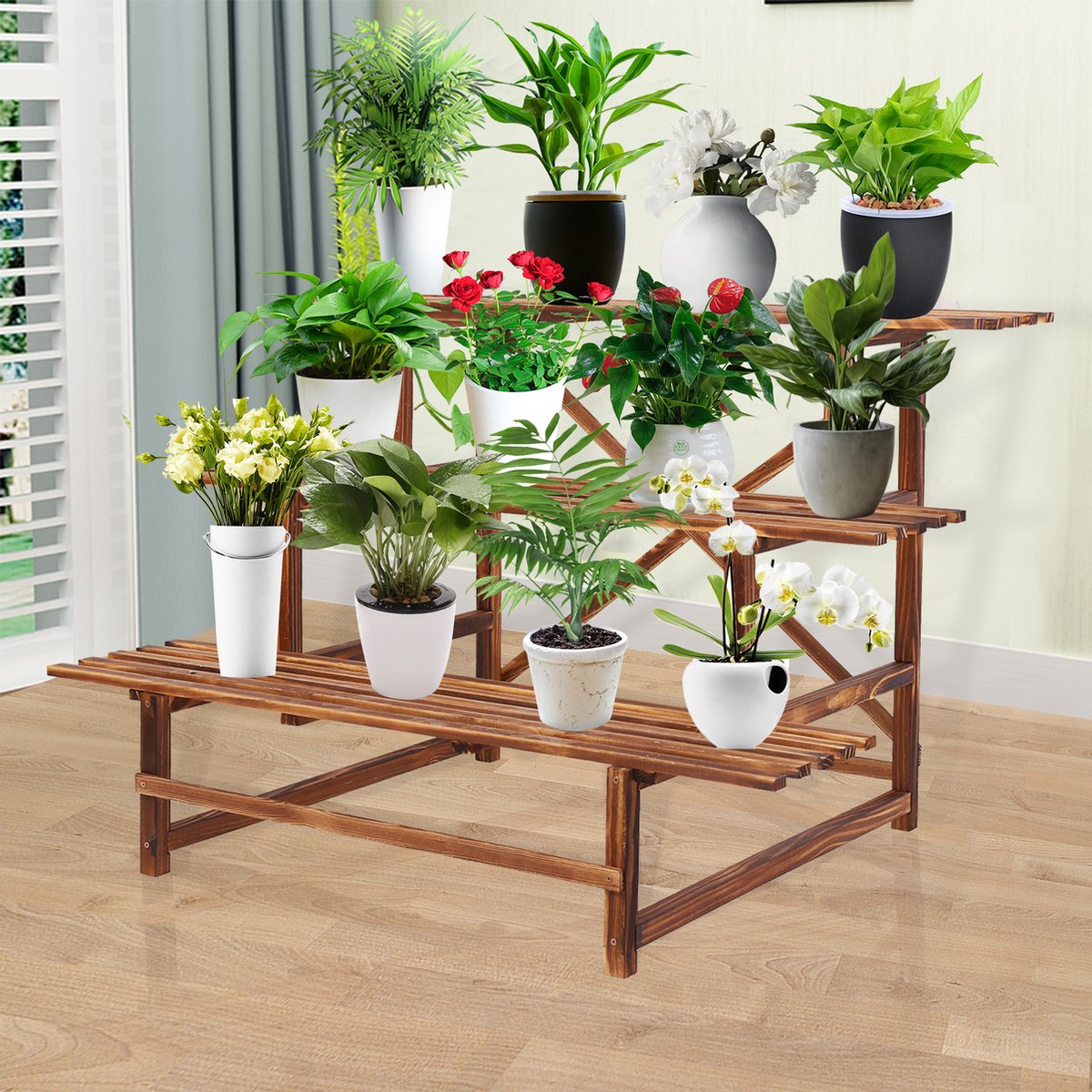 étagère Plante Exterieur U00c9tagu00e8re U00e0 Plantes Support U00e0 Plantes 5 Niveaux Bambou étagère Pliable