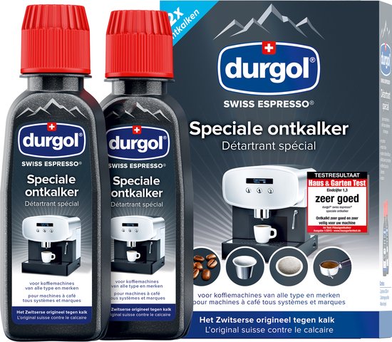 Foto: Durgol swiss espresso koffiemachineontkalker 2 keer 125 ml 