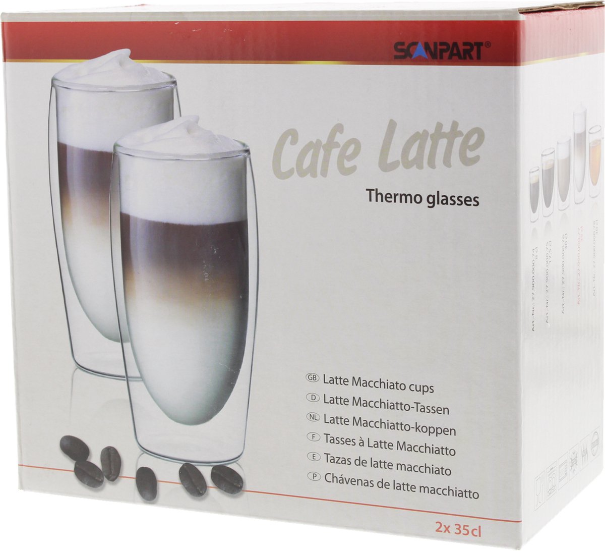 2x Verres à double paroi Thermo Verre 0,35l Latte Macchiato