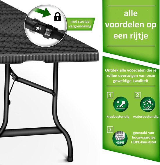 Sens Design kunststof - campingtafel Rotan-Look | bol.com