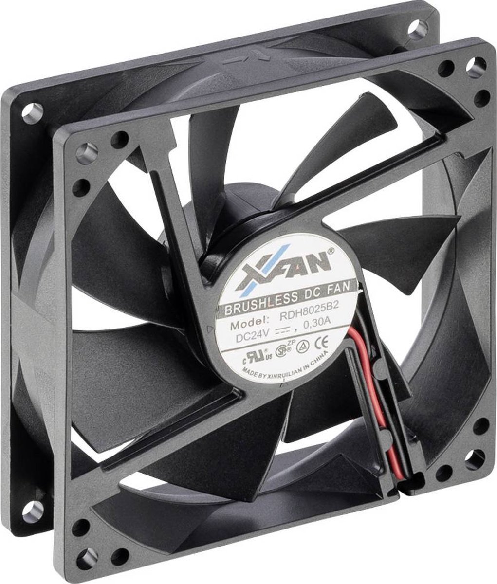 X-Fan RDH8025B2 Axiaalventilator 24 V/DC 61.2 m³/h (l x b x h) 80 x 80 x 25 mm
