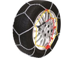 Carpoint Sneeuwkettingen – KNS 90 – 9mm gehard stalen gripschakels – Semiautomatische spanner – Kruisspoor verbetert de grip – Inclusief nood reparatieschakels, handschoenen, handleiding & handige opbergtas