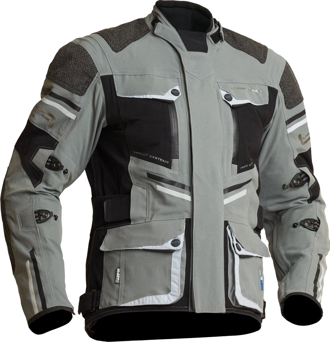Lindstrands Sunne Motorjas - Grijs - Gelamineerd waterdicht & ademend