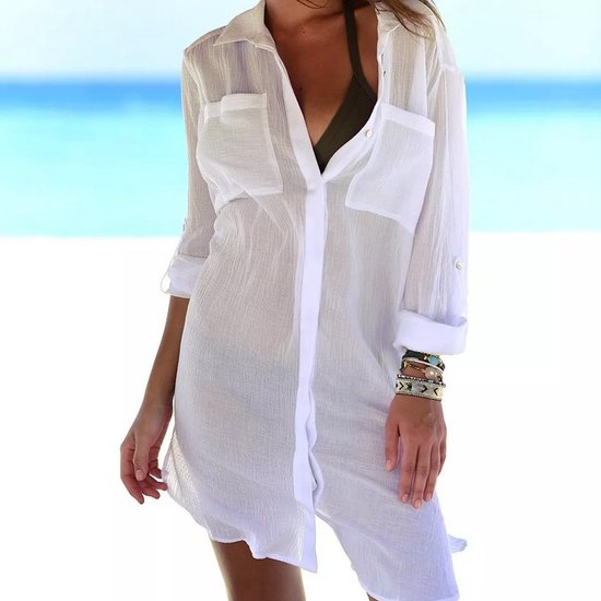 Strandjurkje bikini coverup, beach dress, blouse jurk -... | bol.com