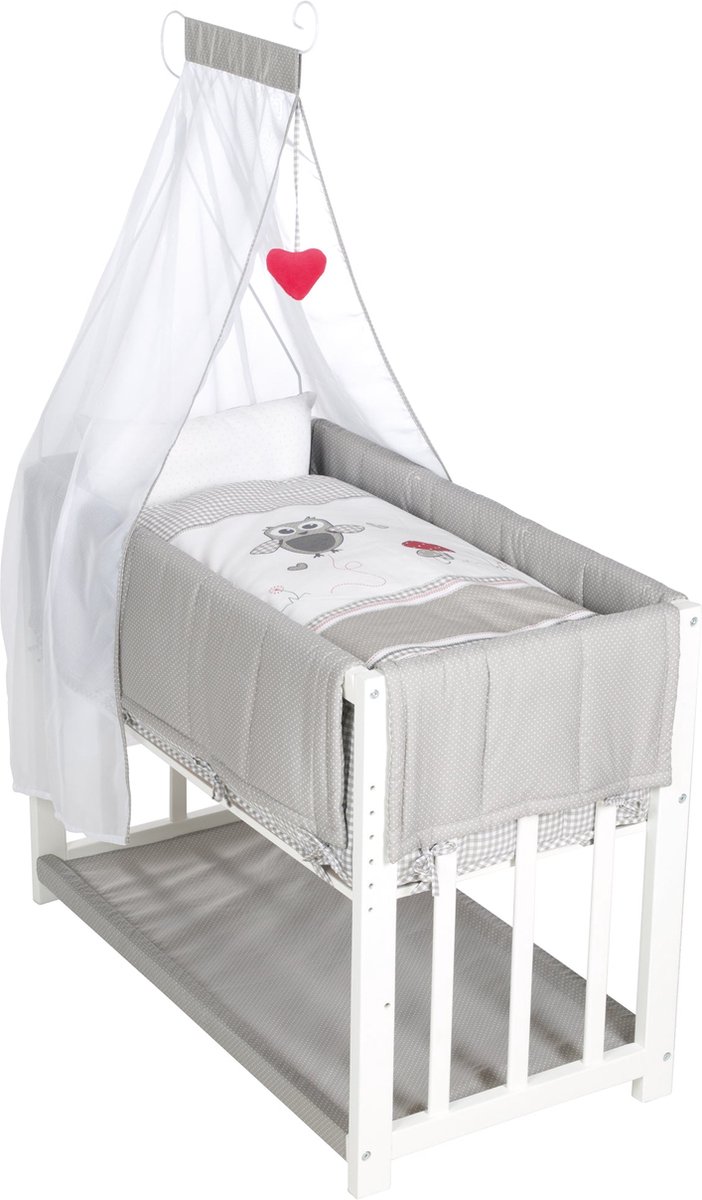 BABY ledikant met lade met deksel, babybed, kinderbed met aloë vera