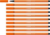 STABILO Pen 68 - Premium Viltstift - Geelrood - Doos 10 stuks