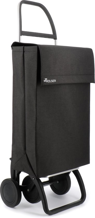 Rolser Boodschappentrolley Jean Tweed - 4 Wielen - Zwart