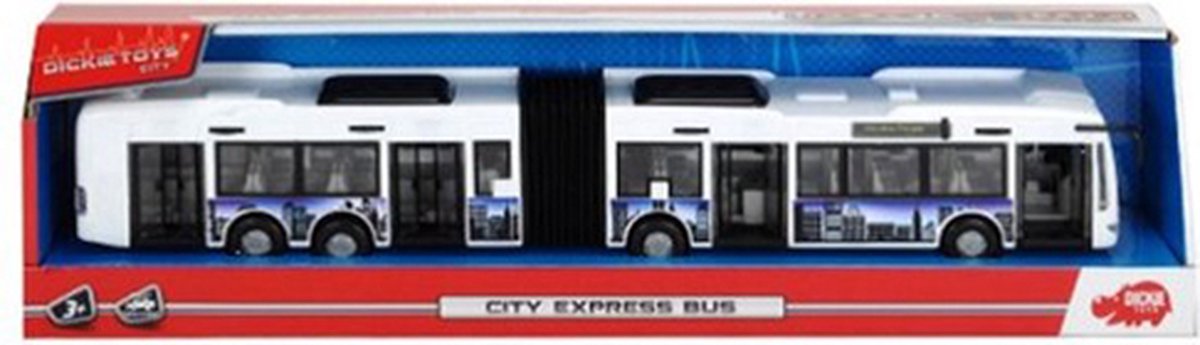 Dicky Toys - Autobus - City Express - Wit - 46 cm