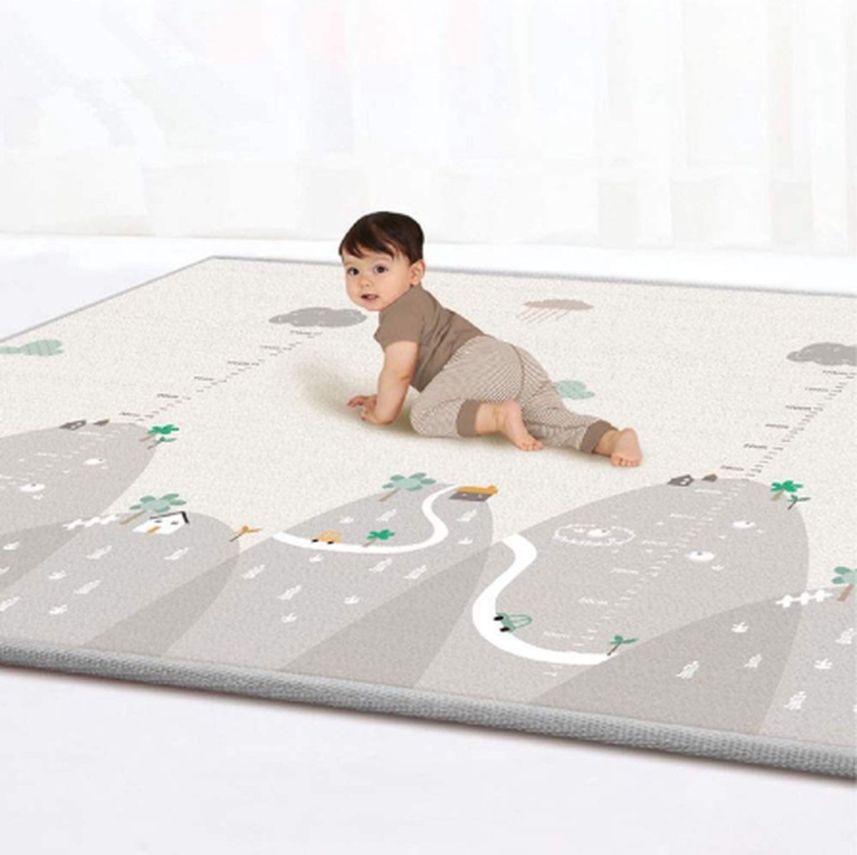 Flightmode CHTH Kids Folding Play Mat Groot formaat Verdikte Baby Foam Kruipmat...