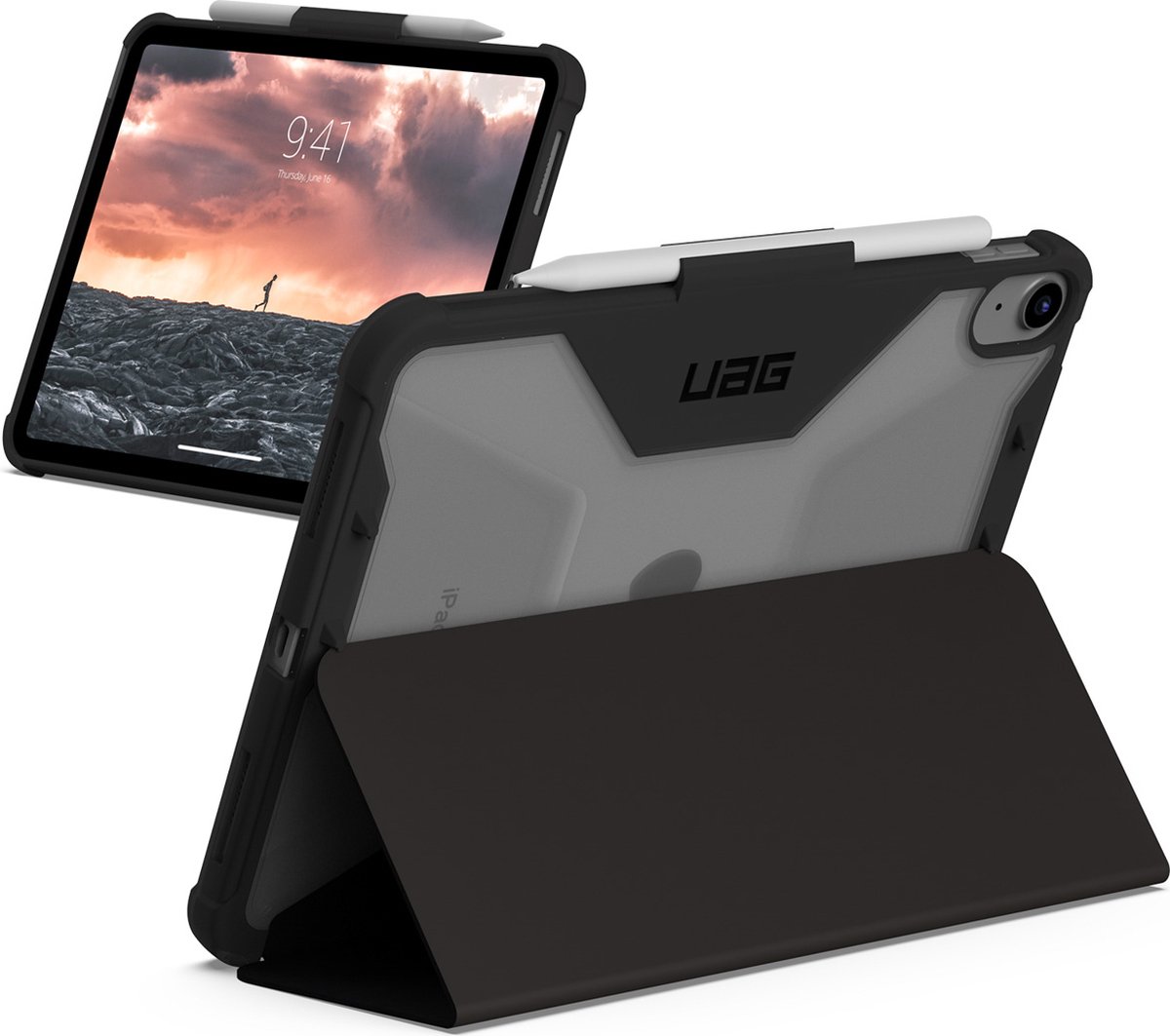 Urban Armor Gear Plyo Book cover Zwart, Ice Tabletcover