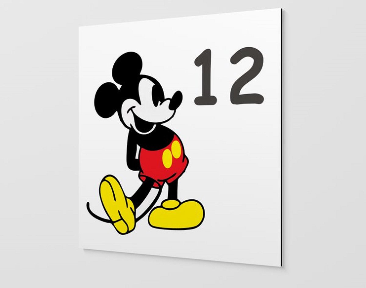 huisnummer bordje Mickey Mouse