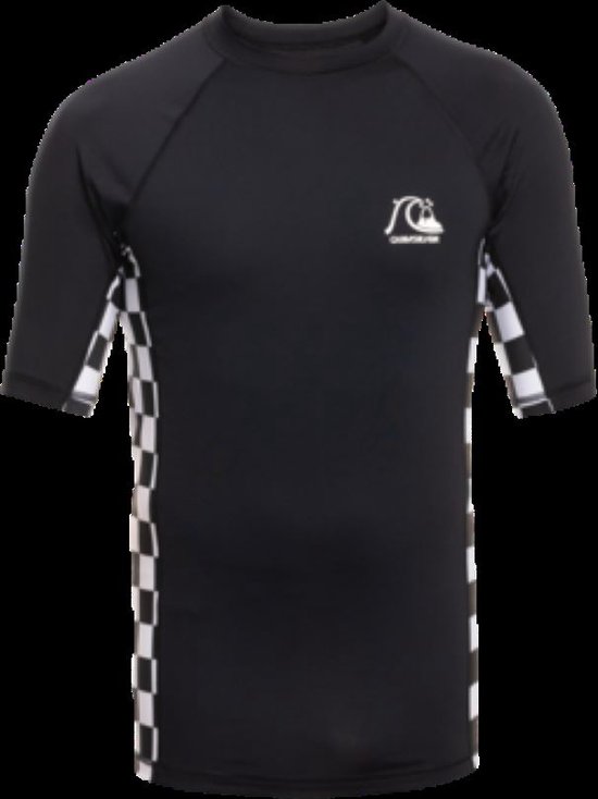Quiksilver - UV-Zwemshirt met korte mouwen voor mannen - Logo - Zwart - maat S