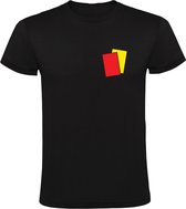 Rood Geel Scheidsrechter Heren T-shirt | Scheids | Voetbal | Hockey | Voetbalscheidsrechter | Rode Kaart | Gele kaart | Shirt