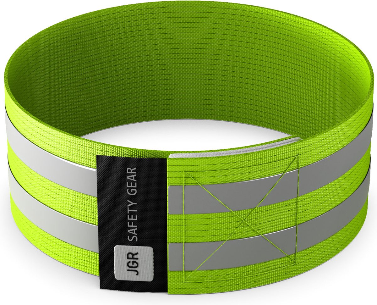 Geel - Sportarmband Reflecterend - Hardloopband verlichting (licht reflectie) - Hardloop Verlichting Veiligheidsband - JGR safety gear