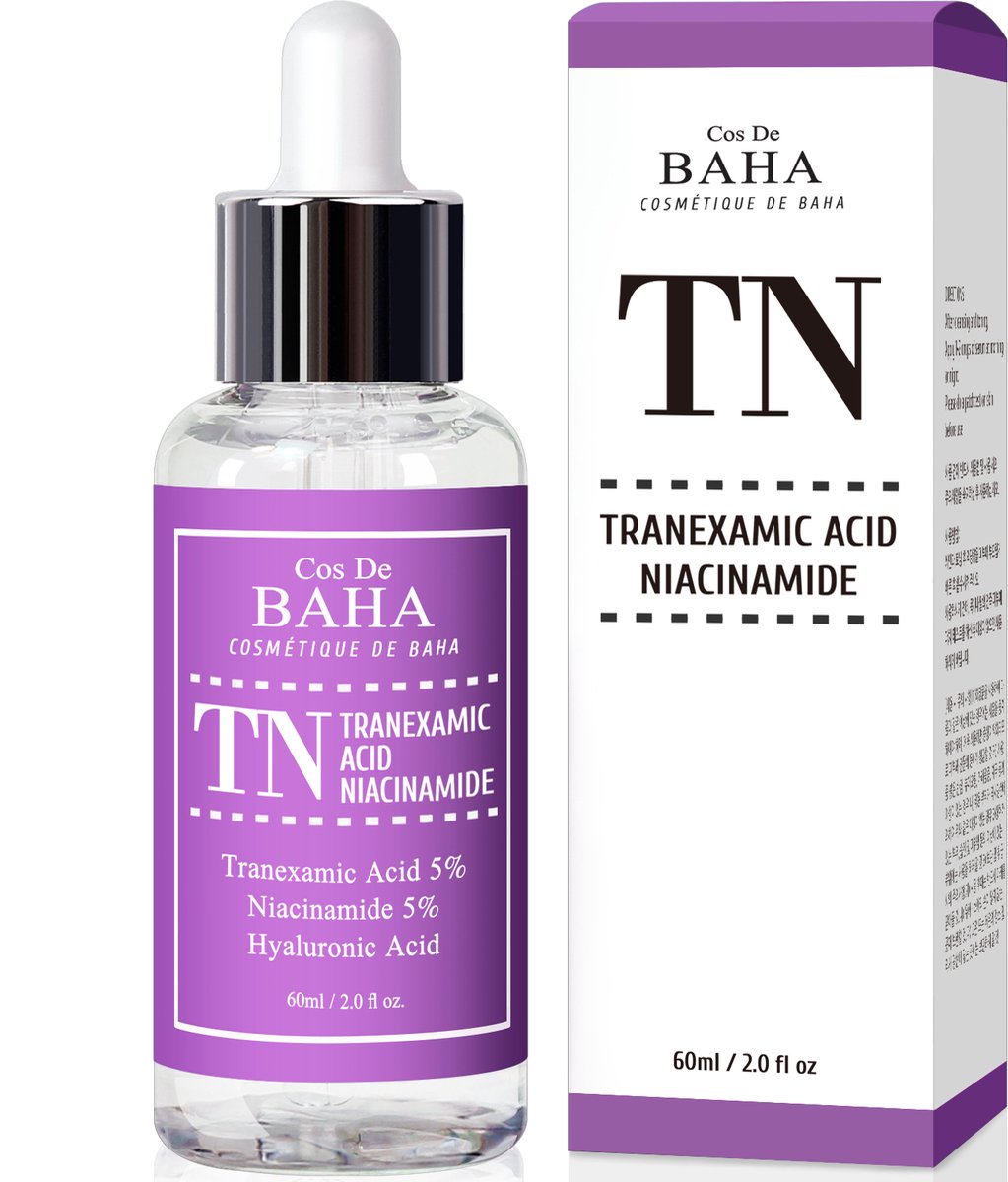 Cos de BAHA Serum Tranexamic Acid 5% Serum with Niacinamide 5% for Face/Neck - Helps to Reduce the Look of Hyper-Pigmentation, Discoloration, Dark Spots, Remover Melasma- K Beauty - 60 ml