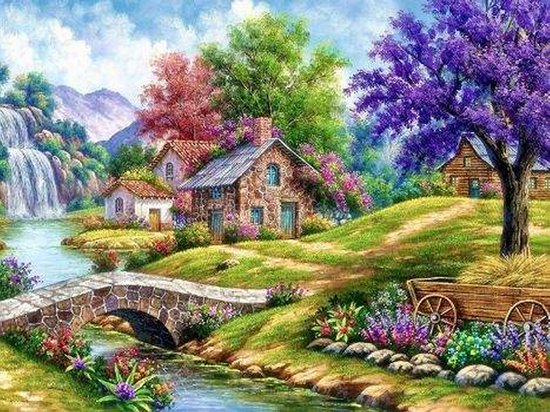 DIAMOND PAINTING adultes - VDTB125 - pierres carrées - plein - grand format - nouveaux dessins - 55 par 45 cm (toile) - 50 par 40 cm (photo)