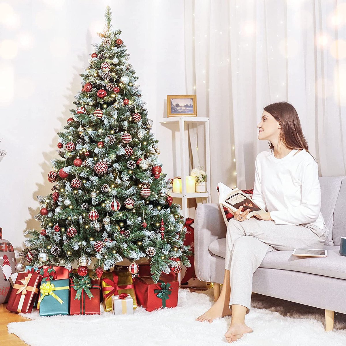 Kunstkerstboom – Premium kwaliteit - realistische kerstboom – duurzaam 106,4 x 33,4 x 29,6 cm
