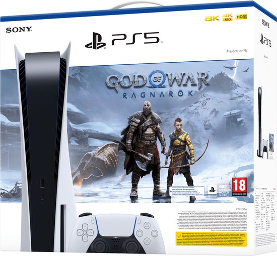 PlayStation 5 Console - Disc edition - God of War Ragnarök downloadcode