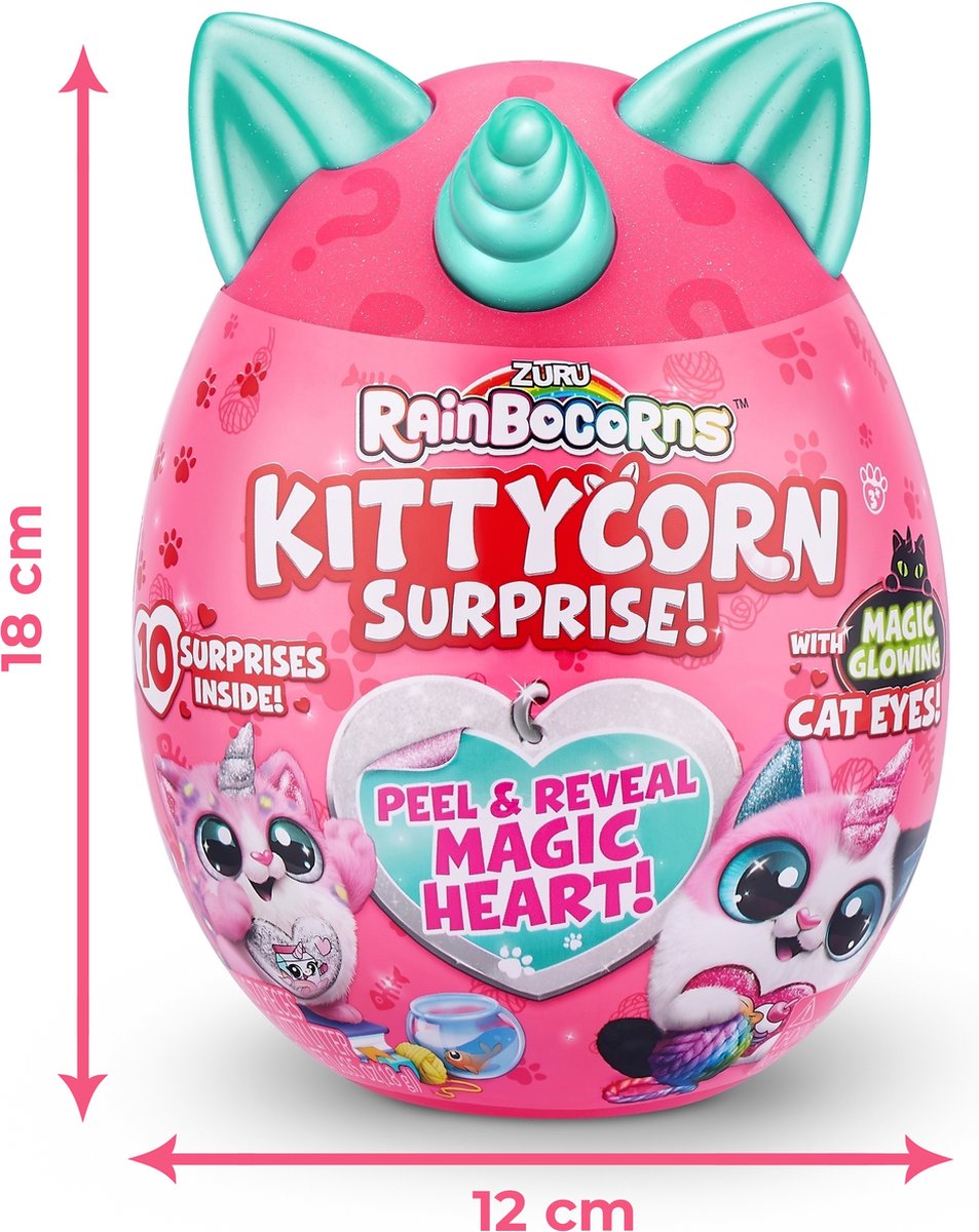 ZURU Rainbocorns Kittycorn Surprise - Roze - Verrassingsei - 18x12 cm — cadeau in Spellen & Speelgoed - foto 4
