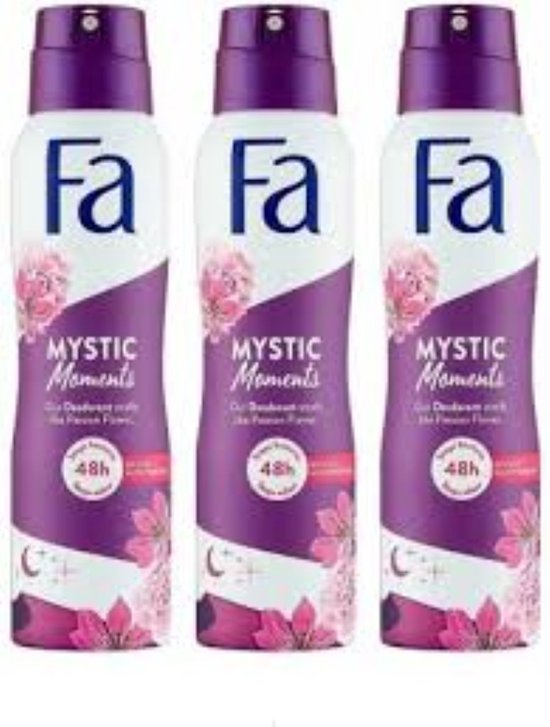 FA Deodorant Mystic Moments - 48H Protection 0% Aluminium Salt - Passion  Flower -... | bol