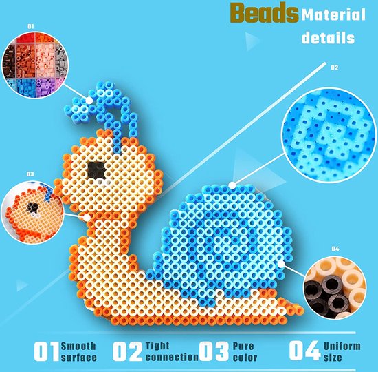 Vrolijke kinderketting kralenketting voor meisjes met hartjes, sterren, vlinders en verschillende kralen multicolor 60 cm