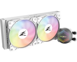 Zalman ALPHA24 (White), CPU Liquid Cooler 240mm Radiator (2 x 120 mm Fan), ARGB pump, Dual Blade